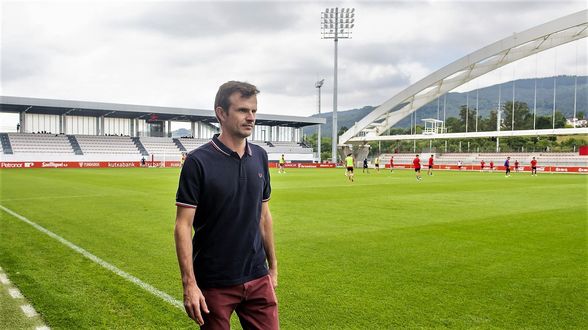  El presidente Jon Uriarte de visita en Lezama.