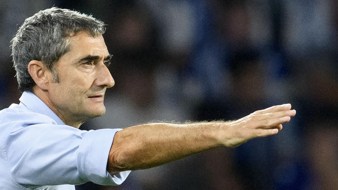 Ernesto Valverde, en el derbi vasco ante la Real Sociedad perdido en Anoeta.