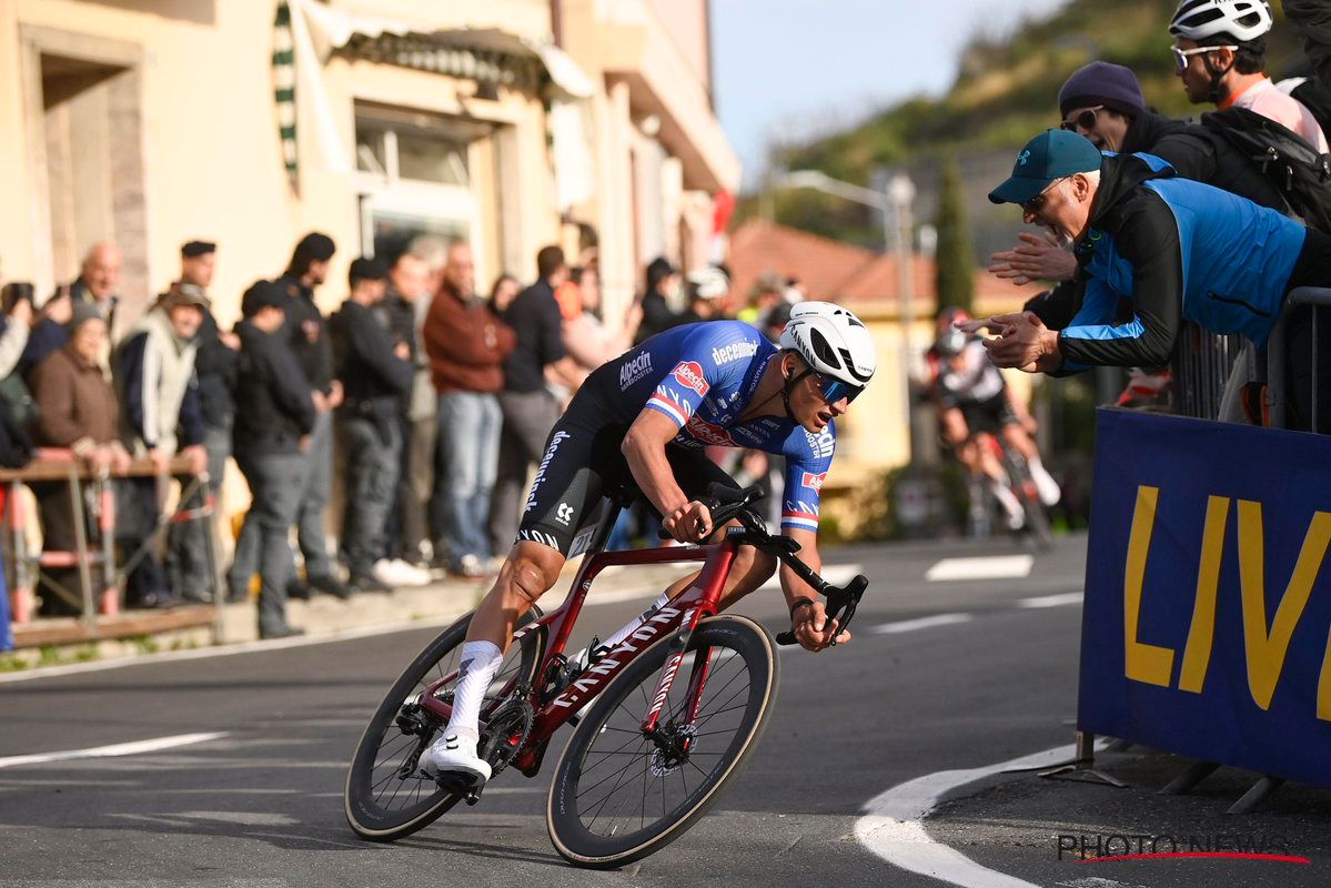 Van der Poel, en la Milán-San Remo.