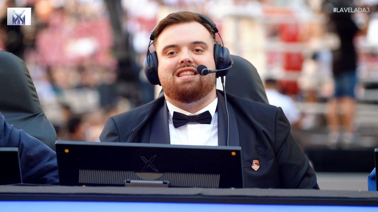  Ibai Llanos presenta la Velada del año 3 de boxeo en el Civitas Metropolitano.