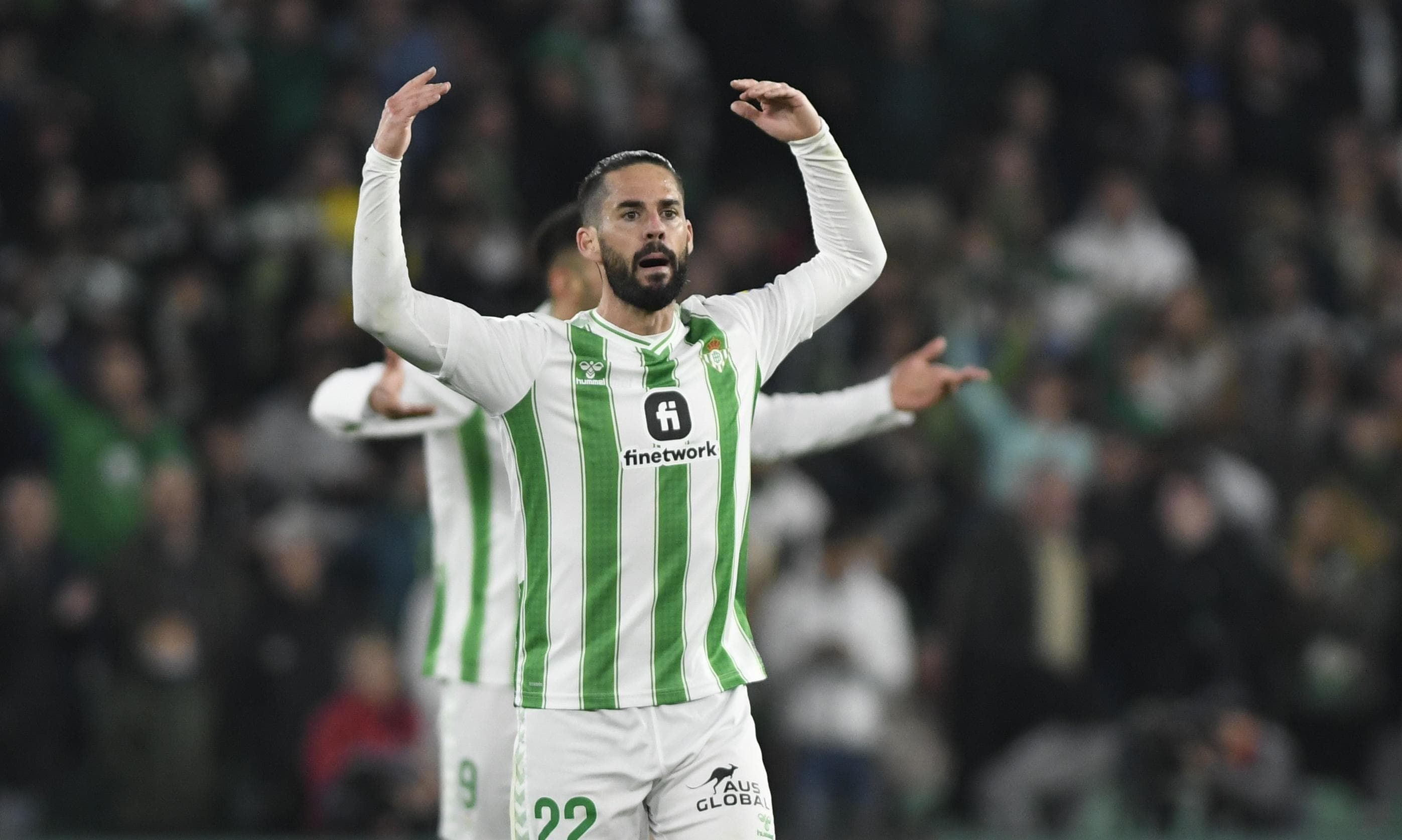 Isco celebra su gol ante el Barça