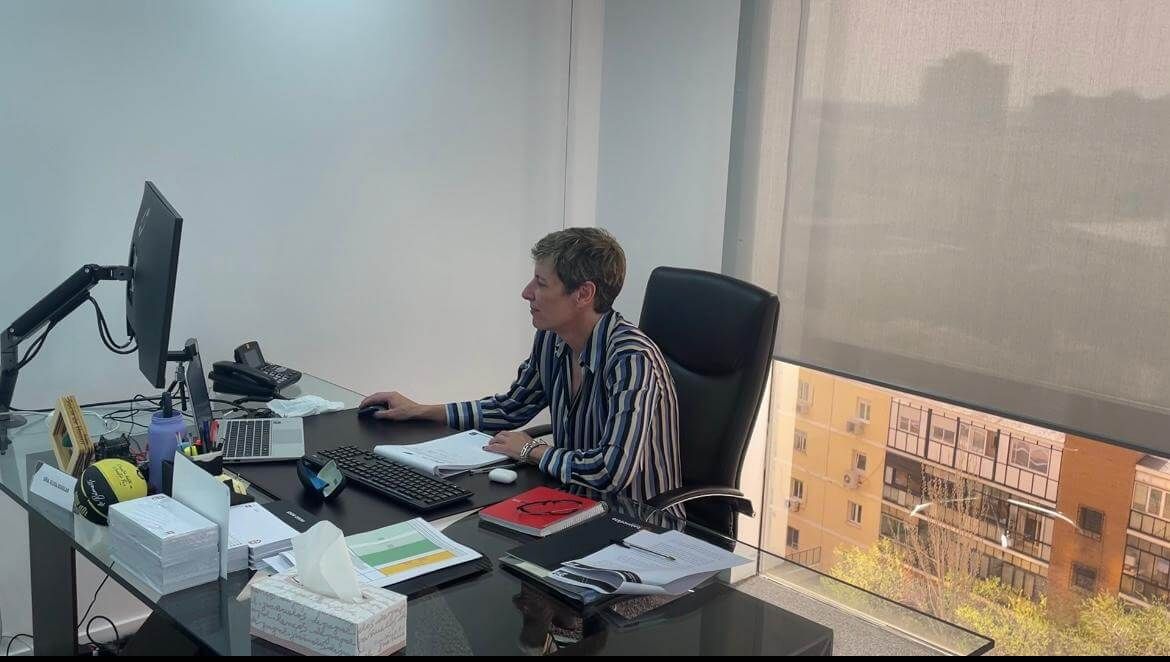 Elisa Aguilar, en su despacho en la FEB