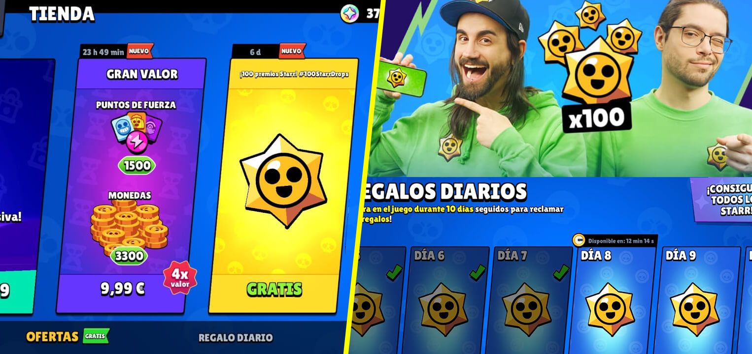  Los 100 Premios Starr gratis en Brawl Stars