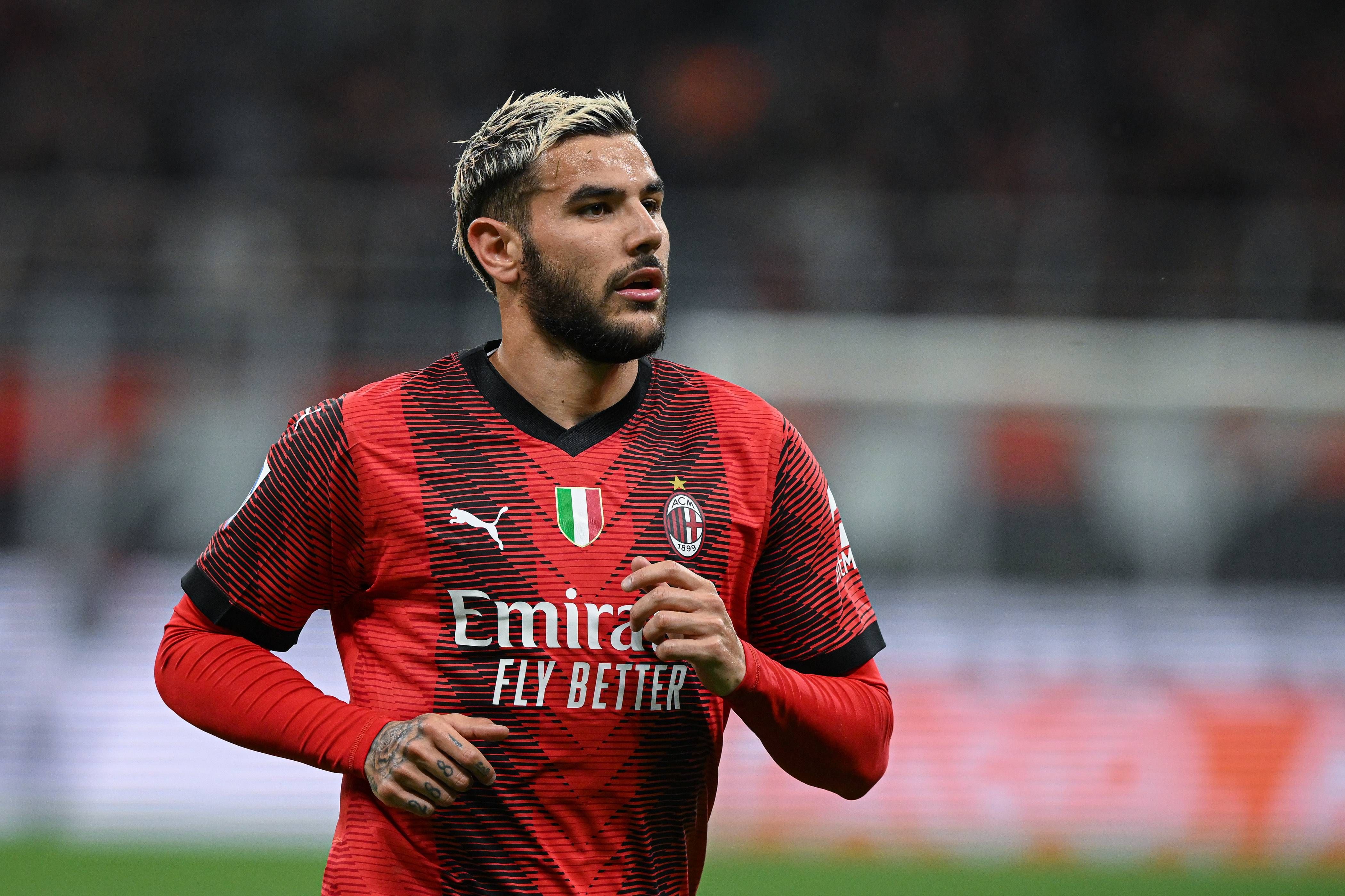  Theo Hernández, en un partido con el Milan.