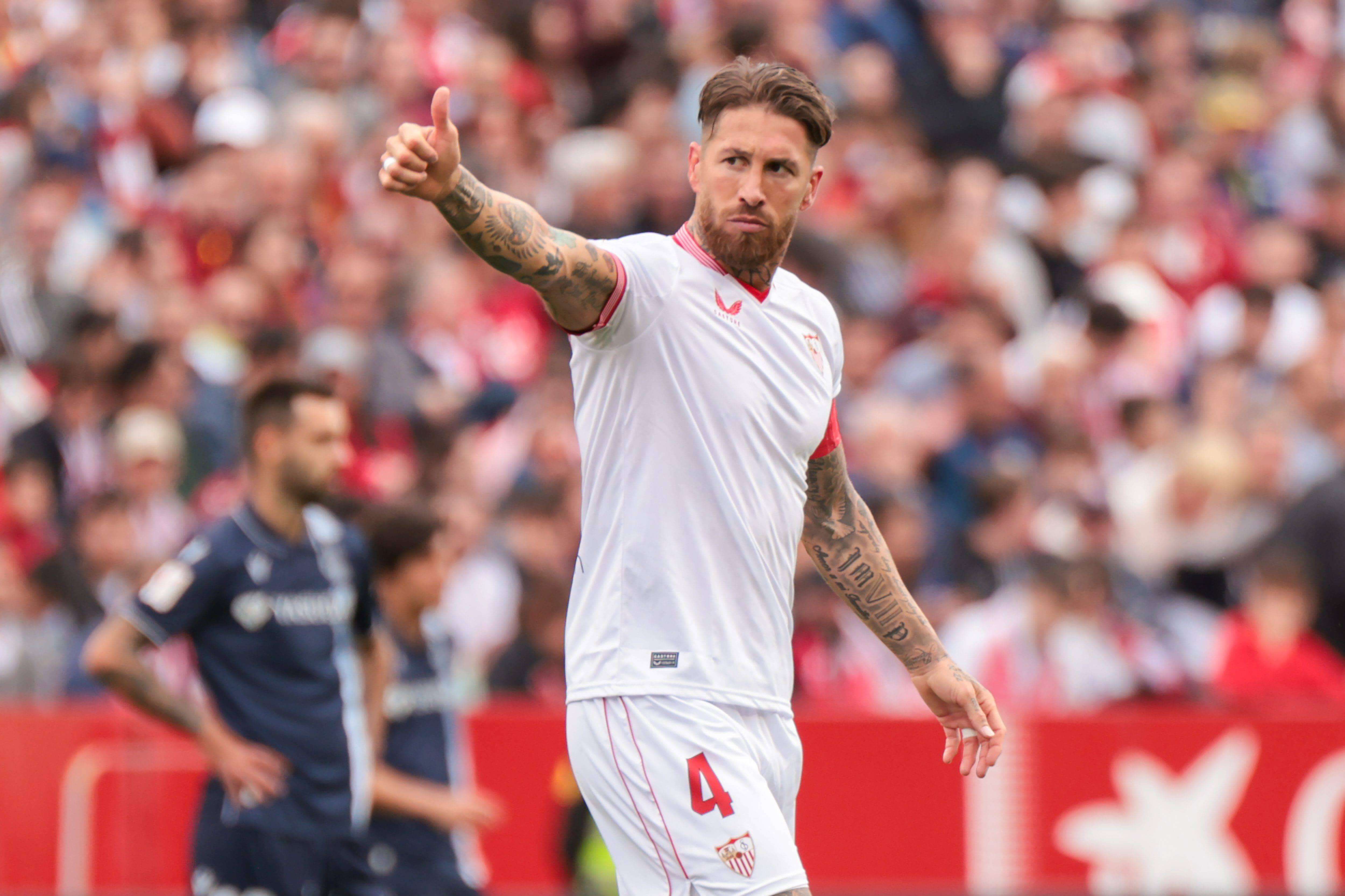  Sergio Ramos, durante un partido con la camiseta del Sevilla (foto: Cordon Press).
