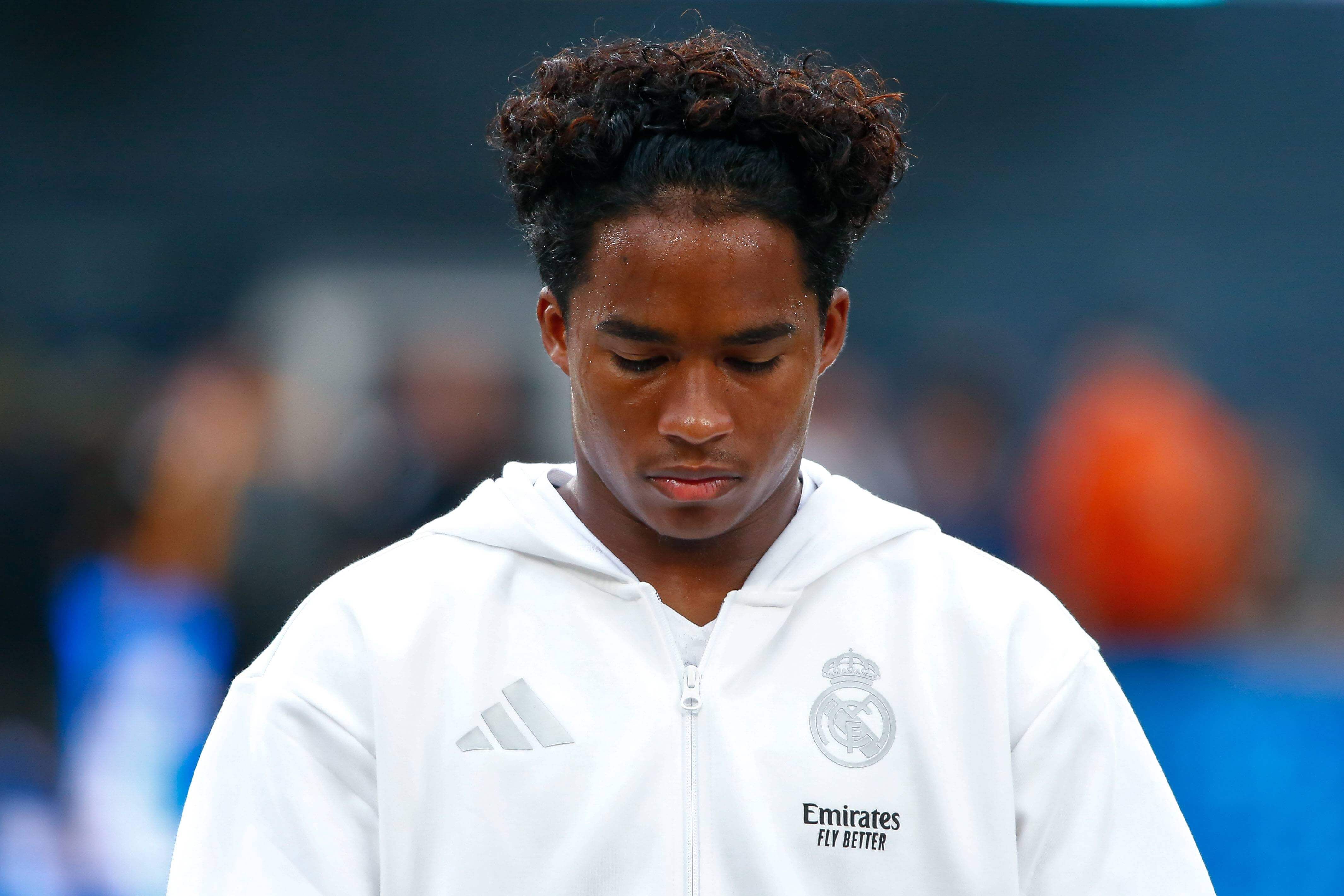 Endrick Felipe, en un amistoso del Real Madrid.