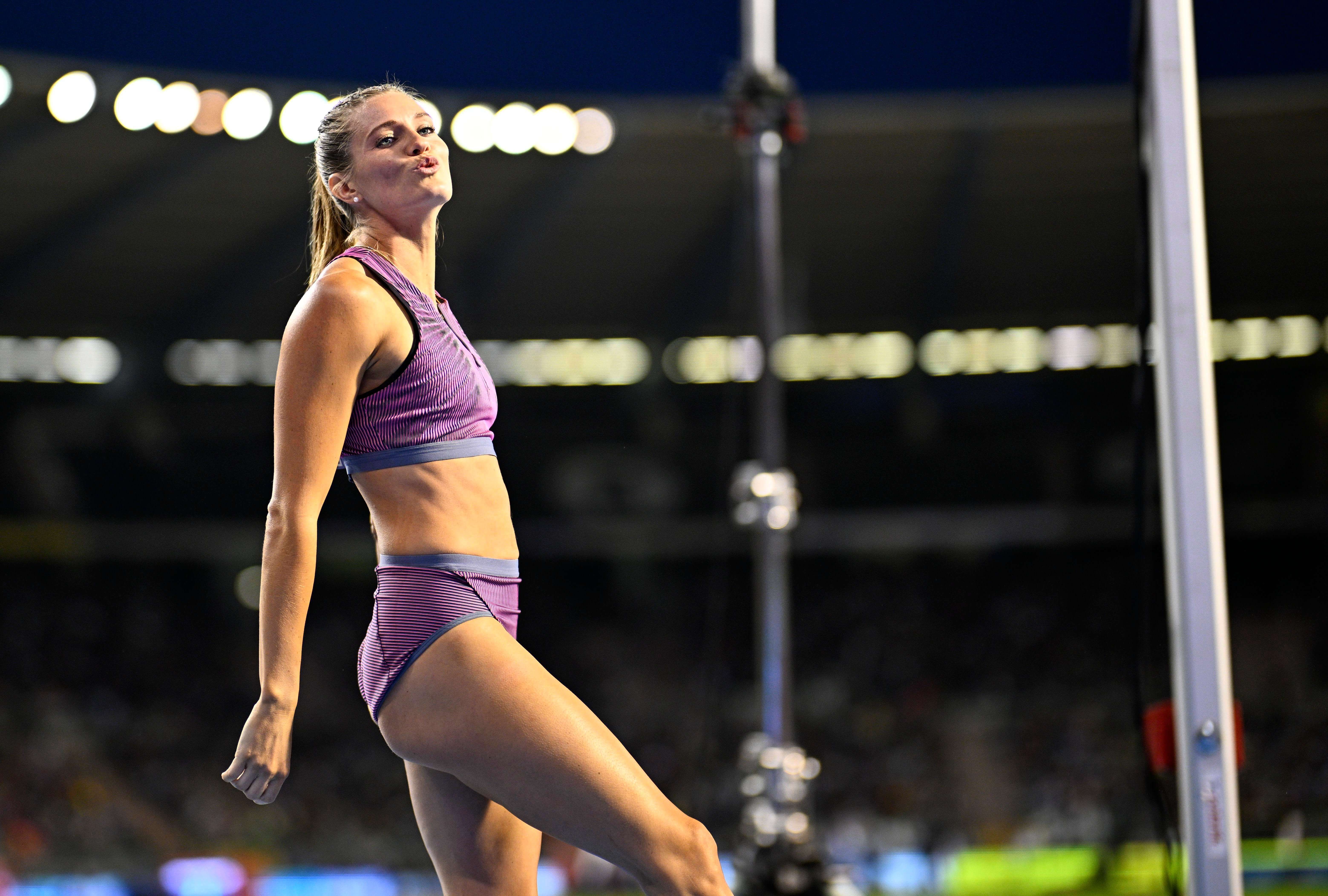  Alisha Newman, saltadora de altura y creadora de contenido en Onlyfans.