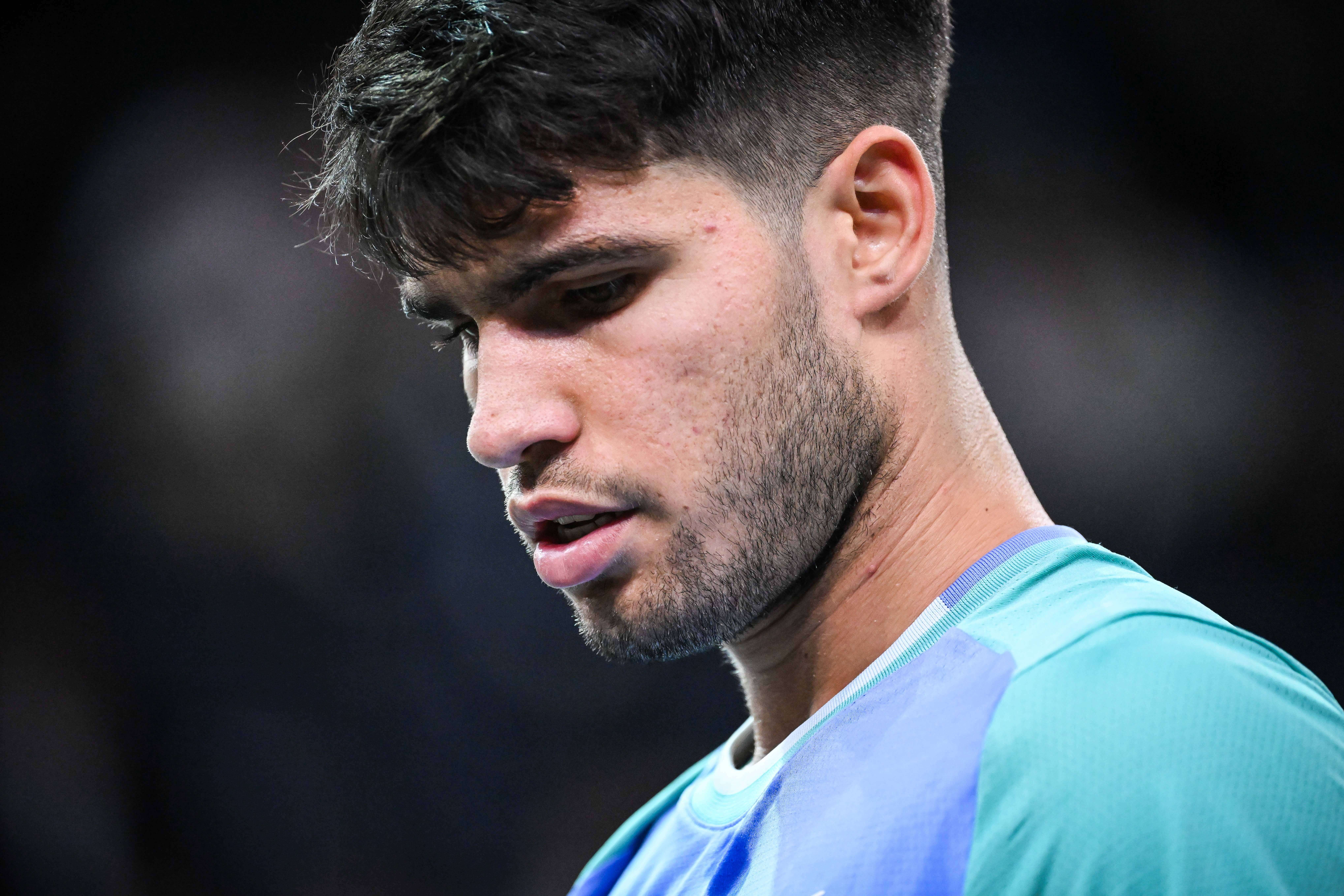  Carlos Alcaraz, durante el Masters 1000 de París.