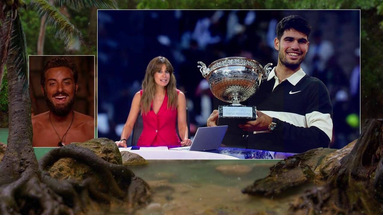 Los concursantes de 'Supervivientes' ven que Carlos Alcaraz es campeón de Roland Garros (Telecinco