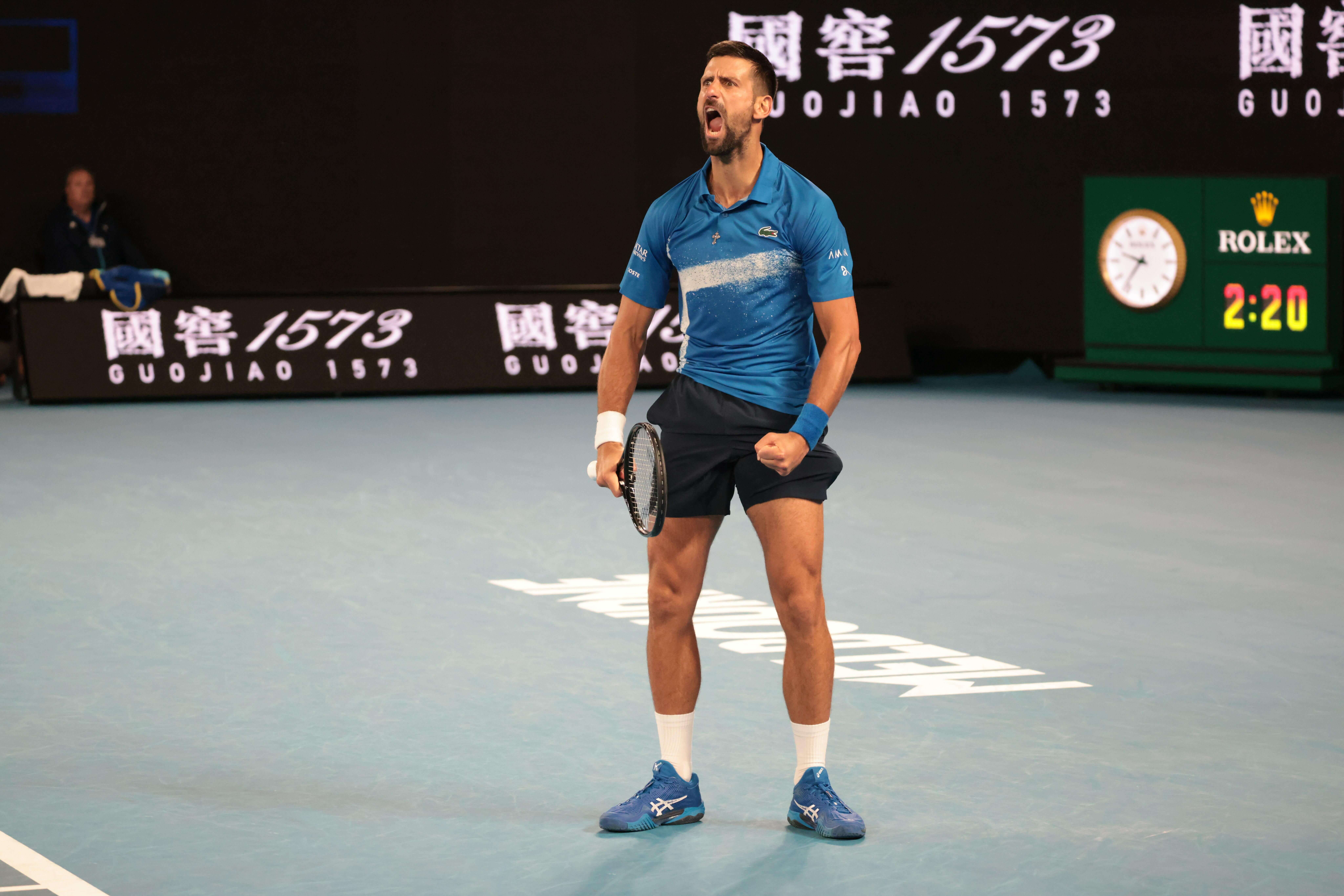  Novak Djokovic, en el Open de Australia.