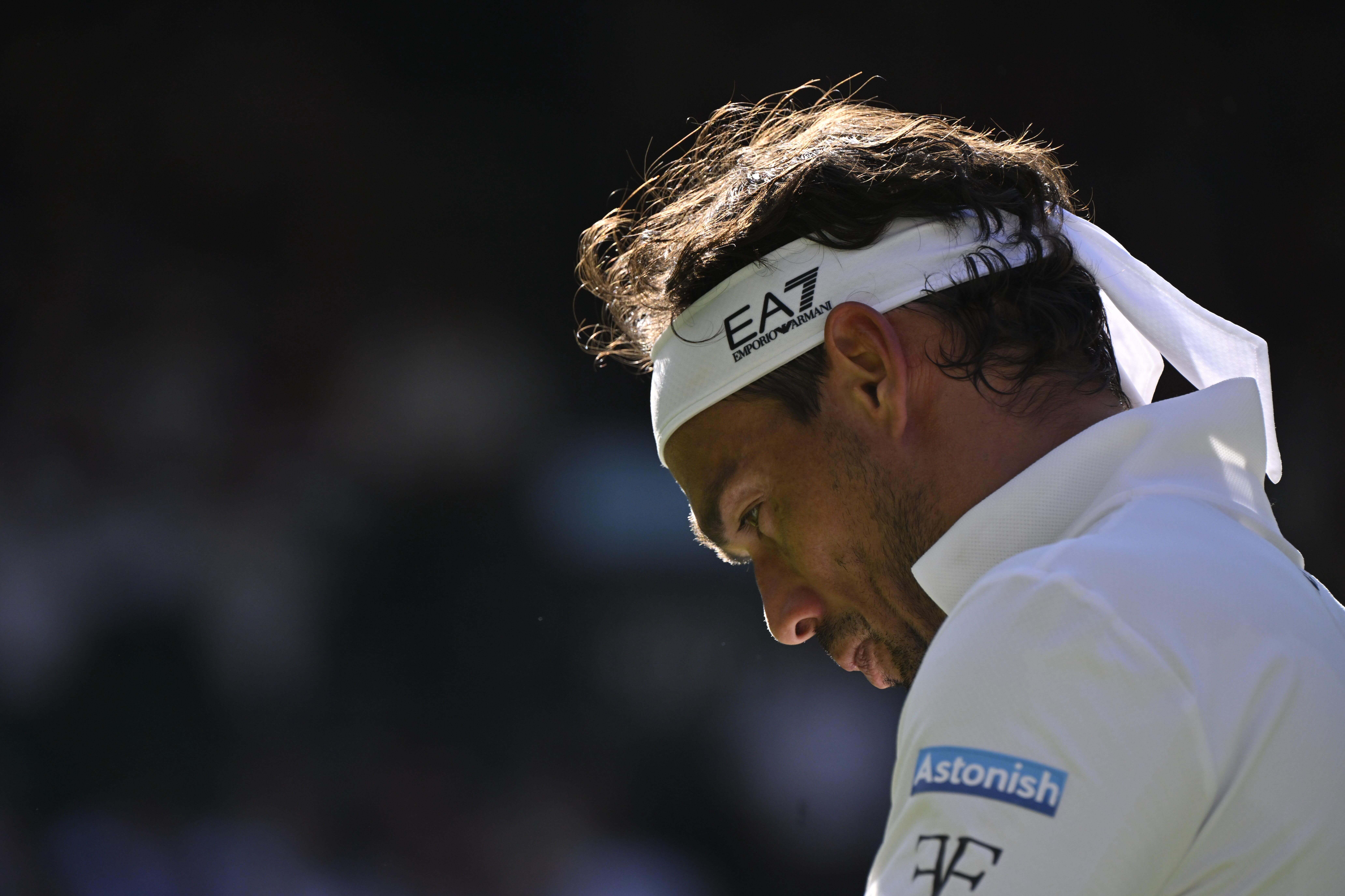  Fabio Fognini, en un partido de Wimbledon (FOTO: Cordón Press).