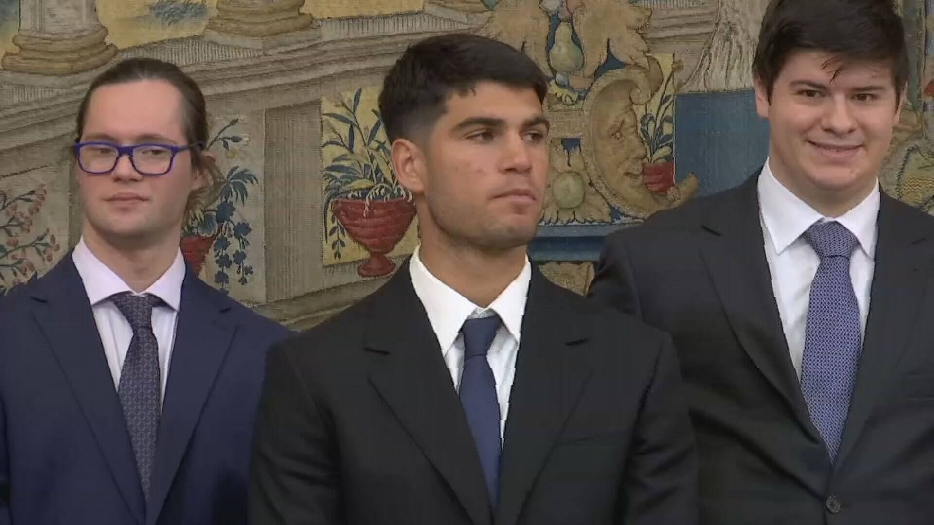  Carlos Alcaraz durante la entrega de los Premios Nacionales del Deporte