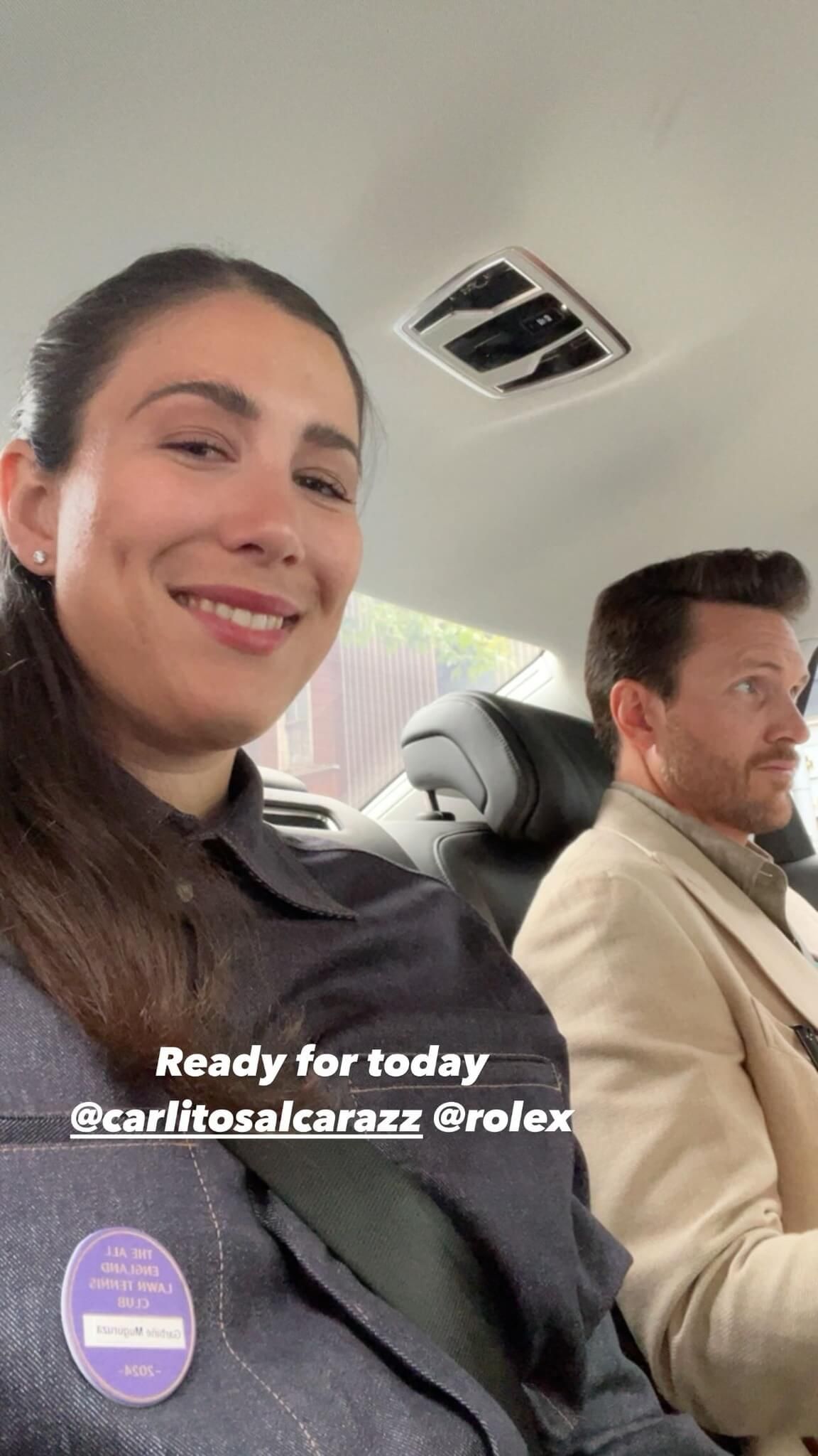  Garbiñe Muguruza apoya a Carlos Alcaraz antes de las semifinales de Wimbledon (Instagram: @garbimu