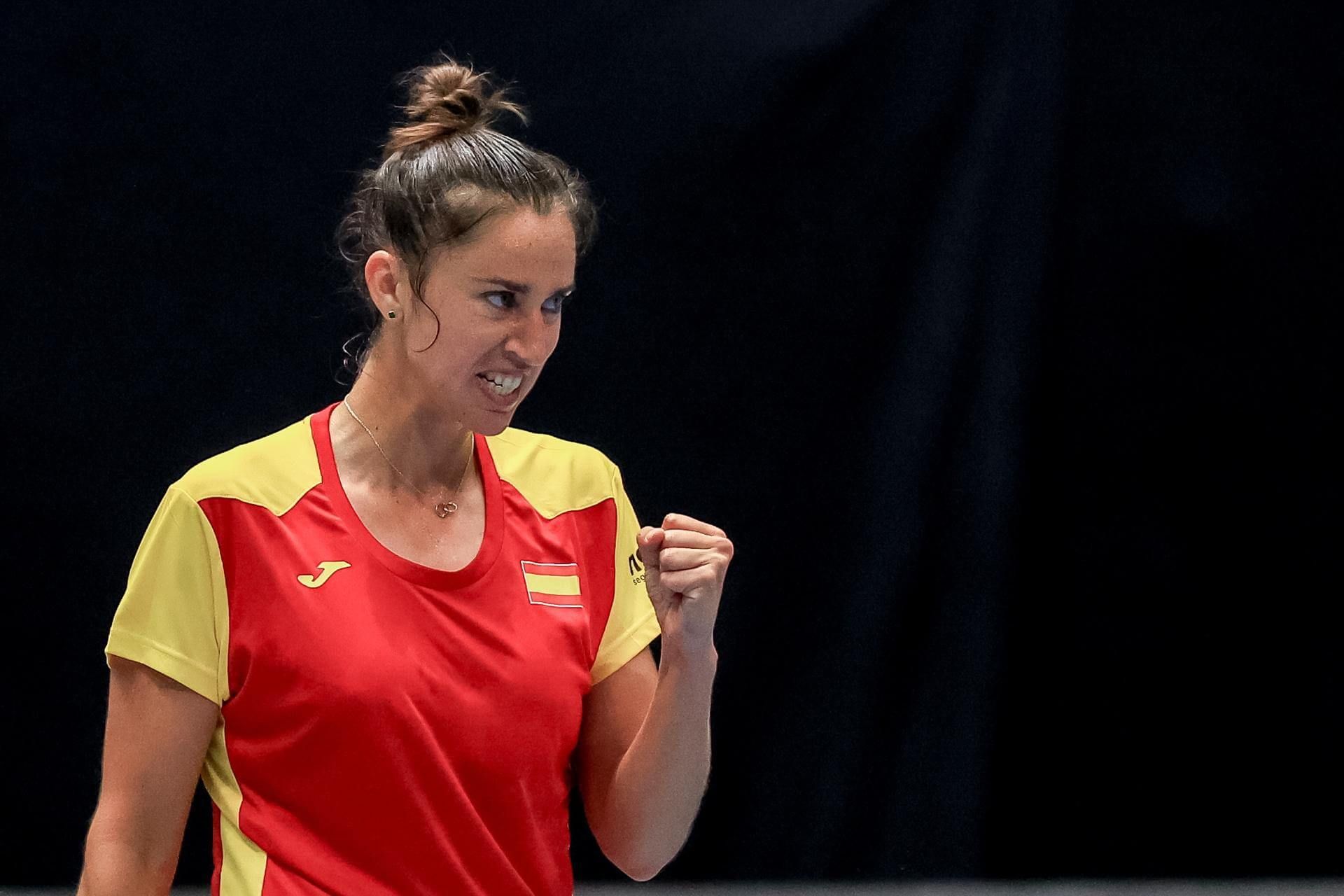 Sara Sorribes en el Billie Jean King Cup (EFE)