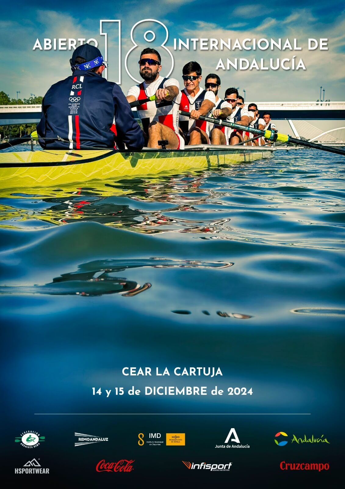  Cartel del 18º Abierto Internacional de Andalucía de remo.