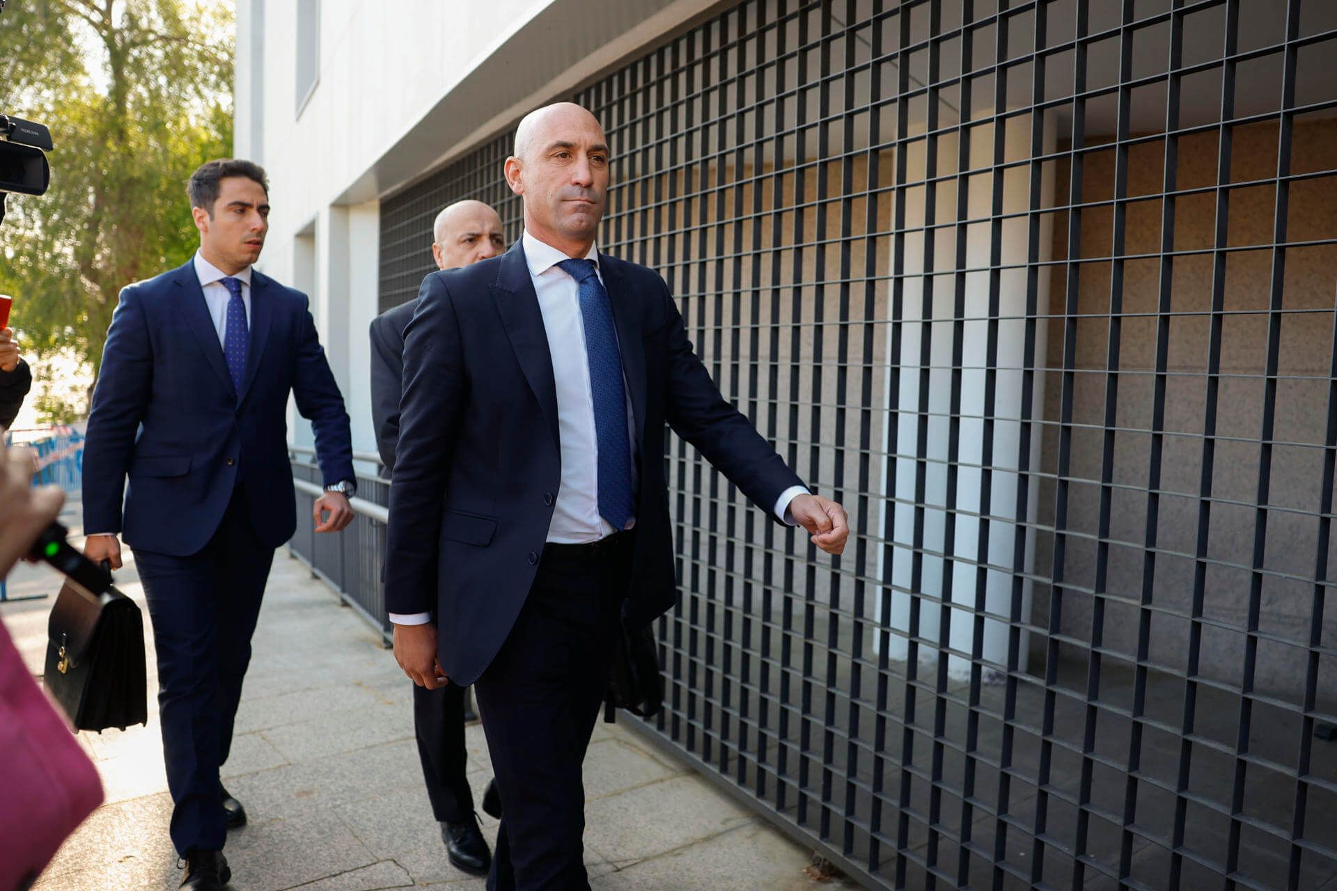 Luis Rubiales, en su llegada a los juzgados.