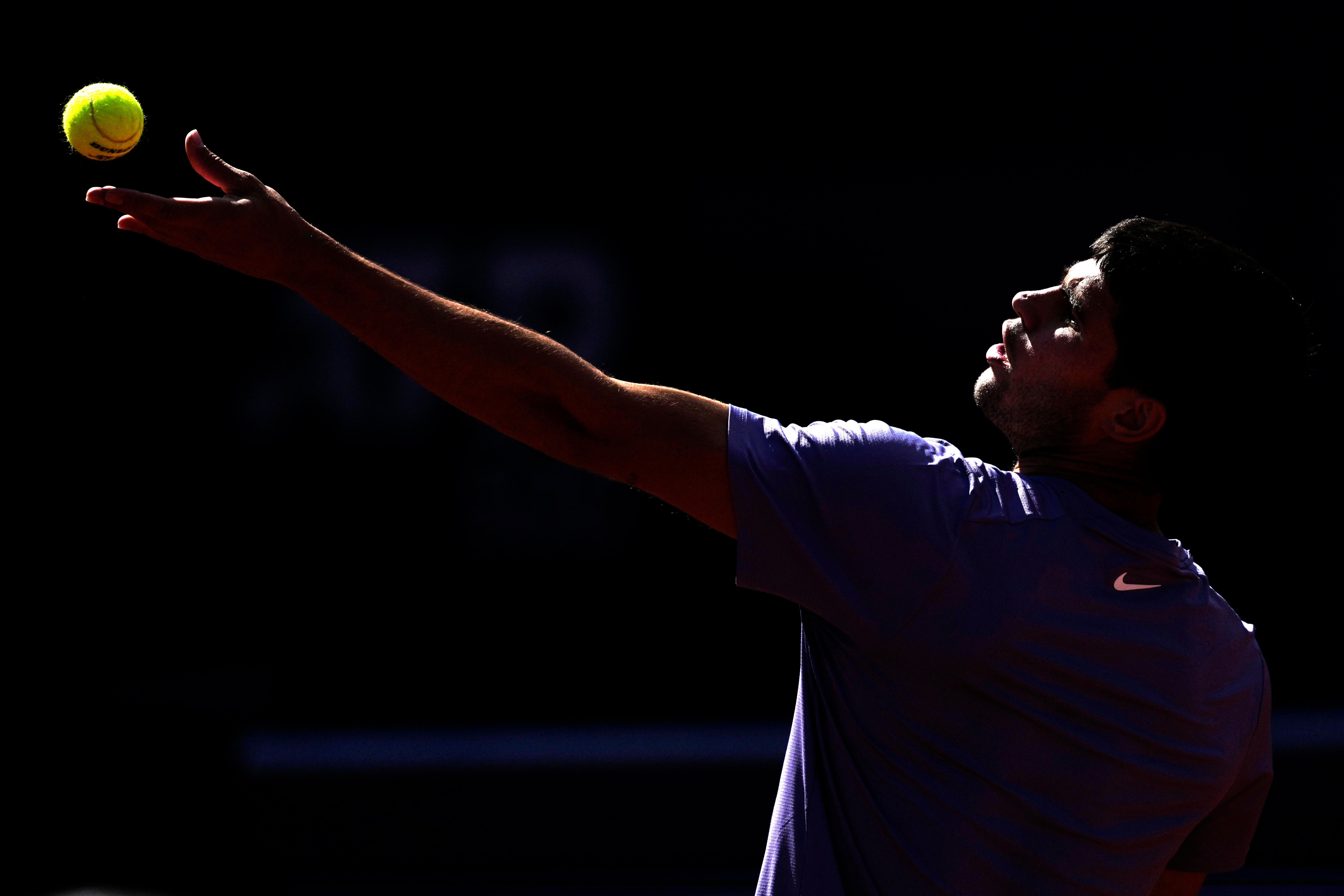  Carlos Alcaraz, en el Conde Godó 2025