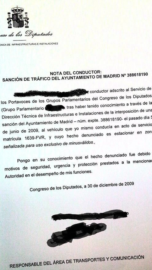  Ejemplo de justificación por exceso de velocidad. (Eldiario)
