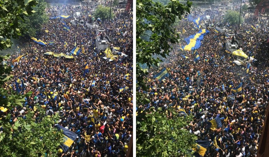  La afición de Boca Juniors apoya a su equipo allá donde vaya. (Redes Sociales)