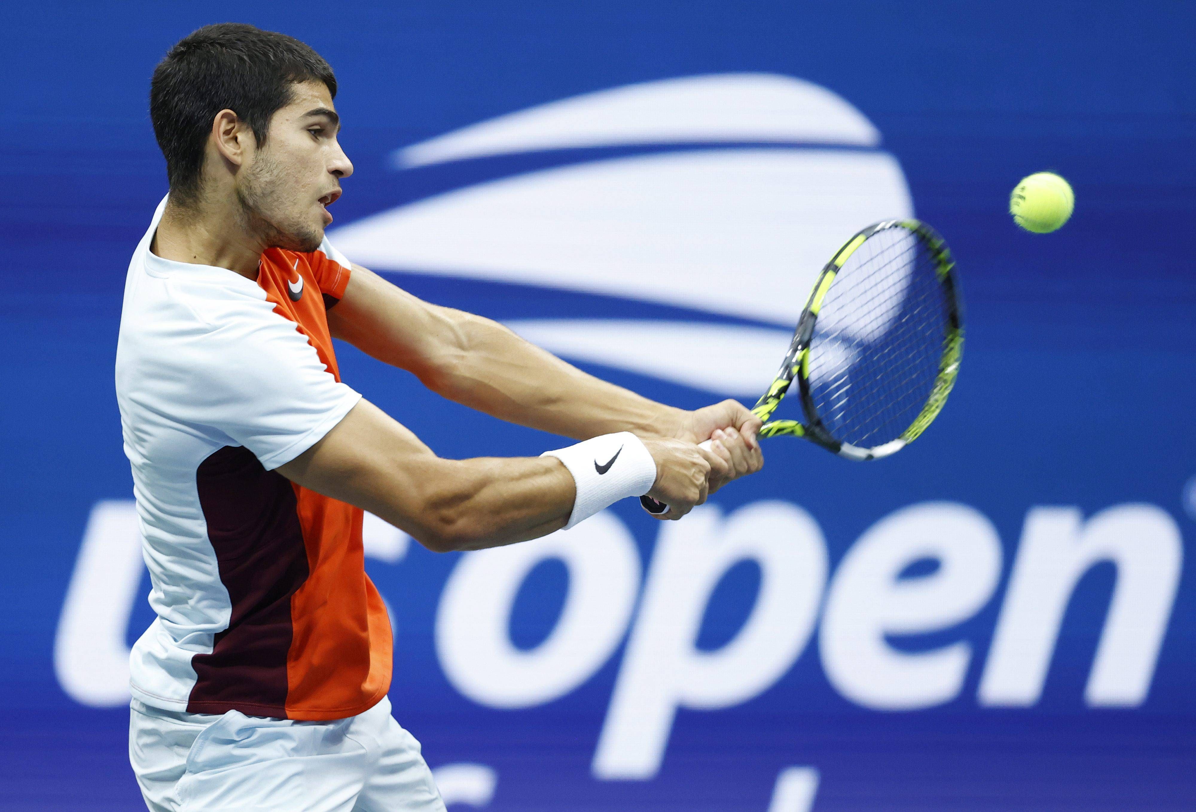 Alcaraz, durante la final del US Open 2022.