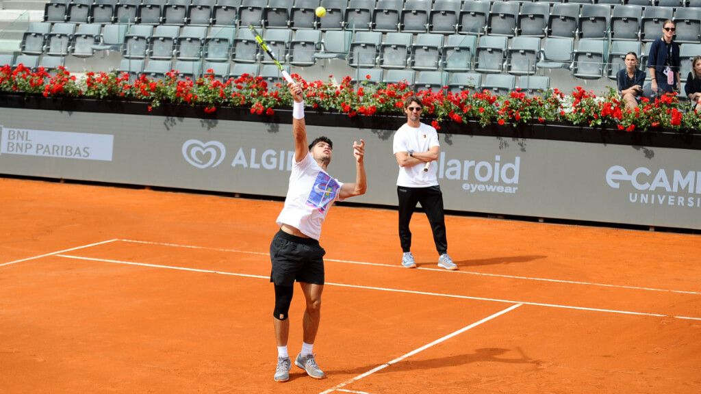  Carlos Alcaraz, antes de debutar en el Masters 1000 de Roma