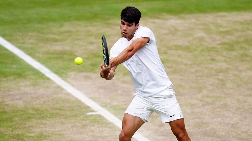  Carlos Alcaraz durante el partido ante Medvedev (Fuente: Cordon Press)