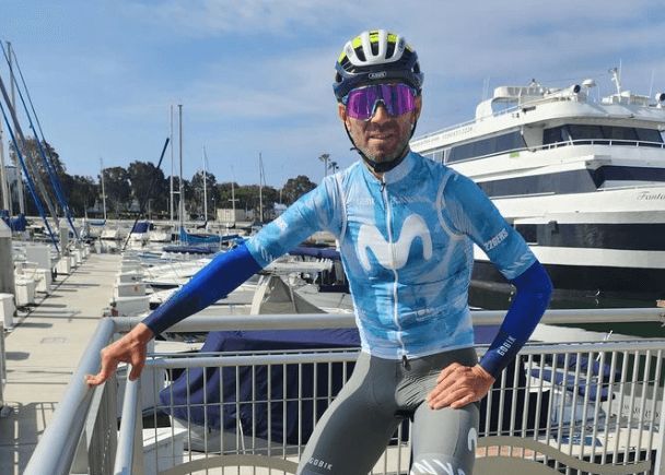  Alejandro Valverde, después de una carrera.