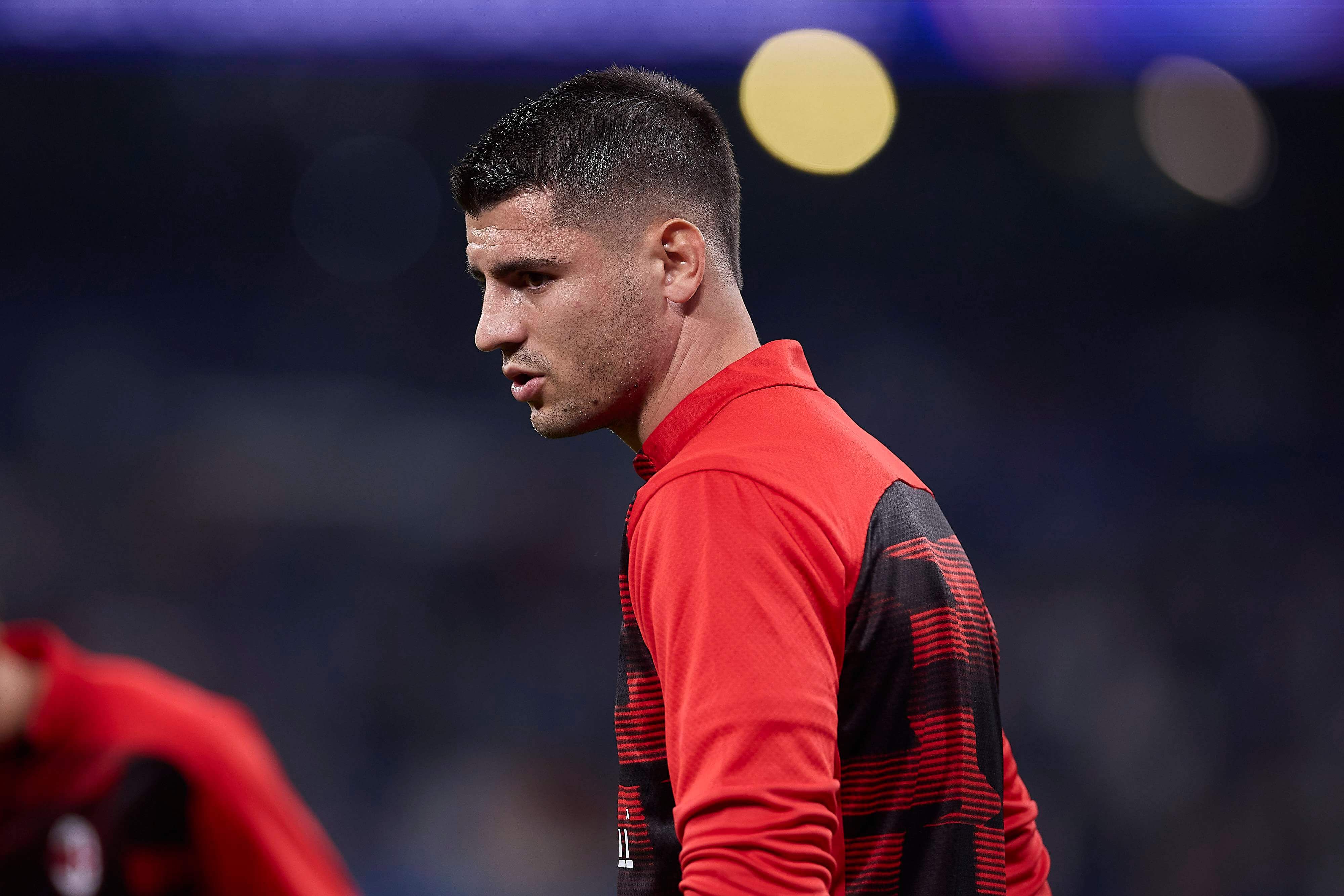  Álvaro Morata, en un partido del Milan.