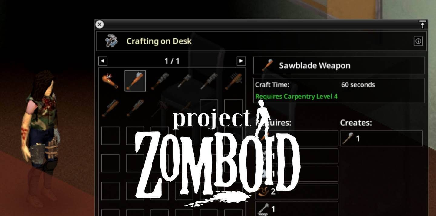  La nueva artesanía de Project Zomboid