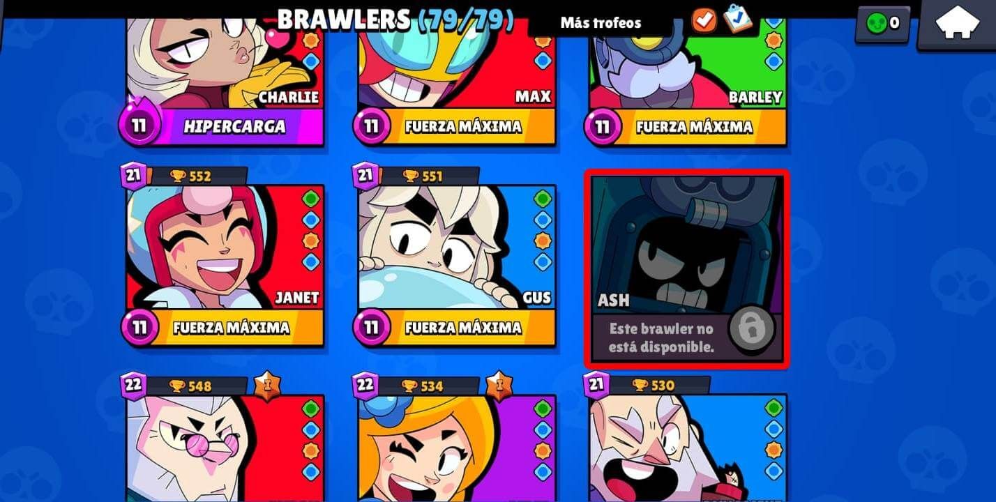 El brawler Ash, no disponible por un crasheo en Brawl Stars