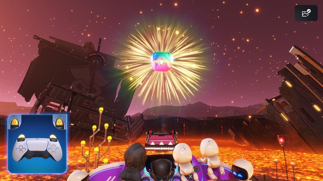  El timing en el final de las fases es el mejor baúl de recompensas en Astro Bot.