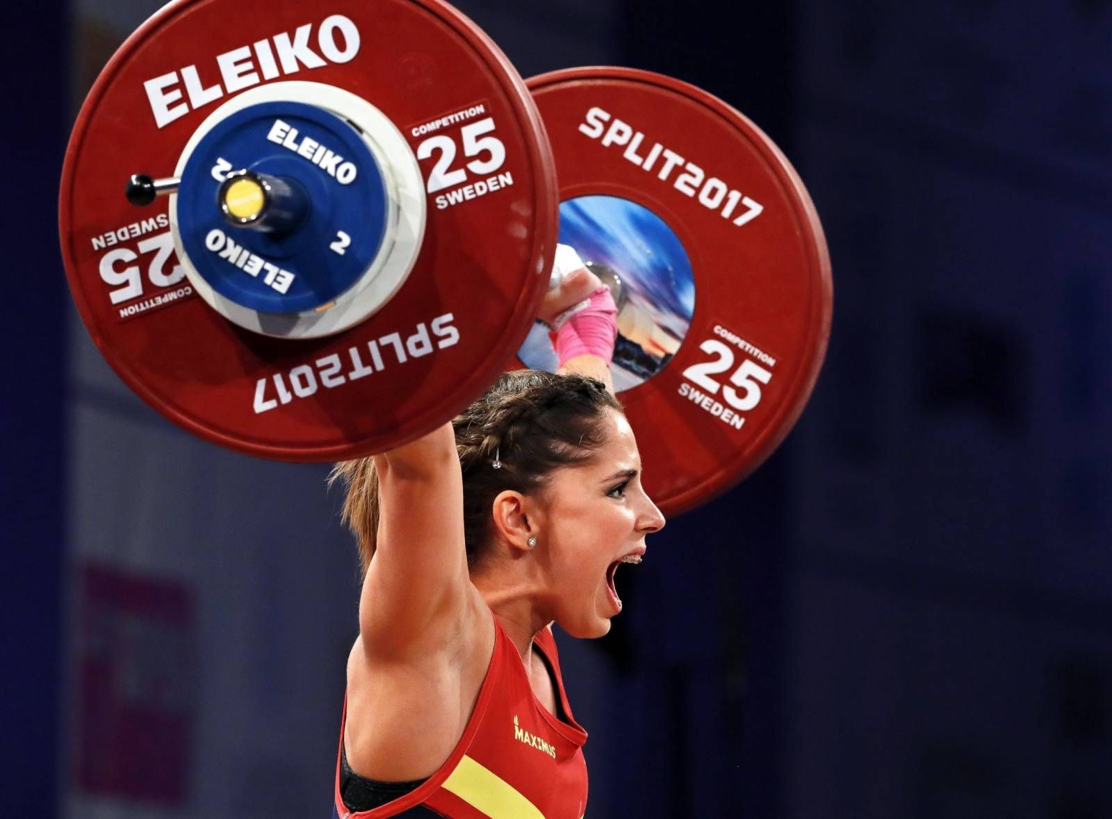 Atenery Hernández, en un campeonato de Europa.