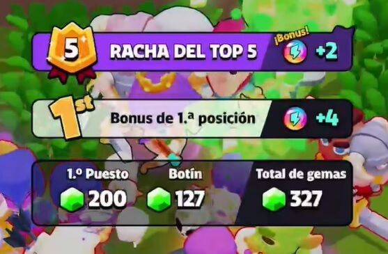  La racha genera bonus como potenciadores, pero también la posición en partida.