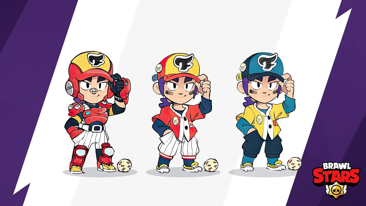  Las skins de Fang béisbol de Brawl Stars.