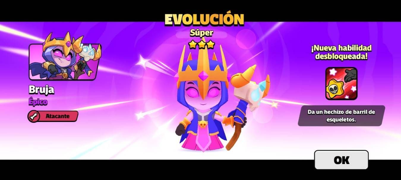 La evolución Súper de la Bruja en Squad Busters