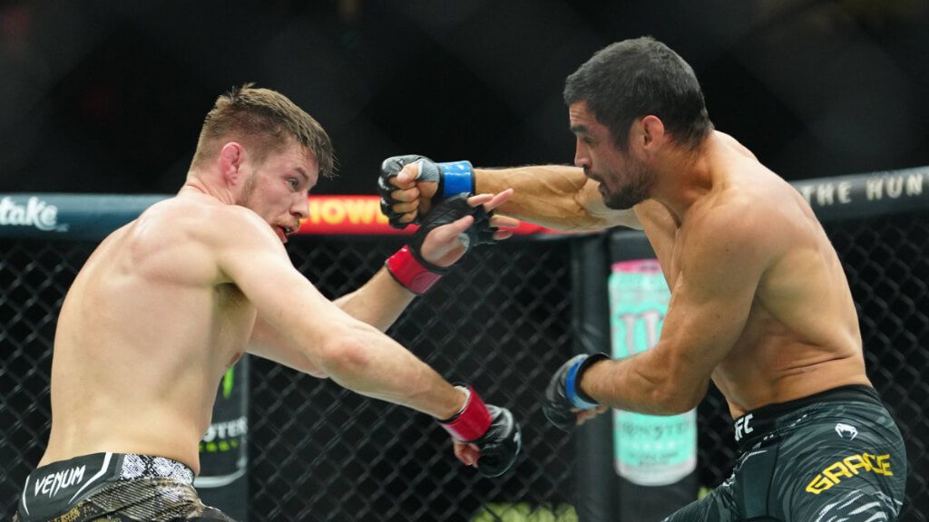  Bryce Mitchell en un combate de la UFC (Cordon Press)