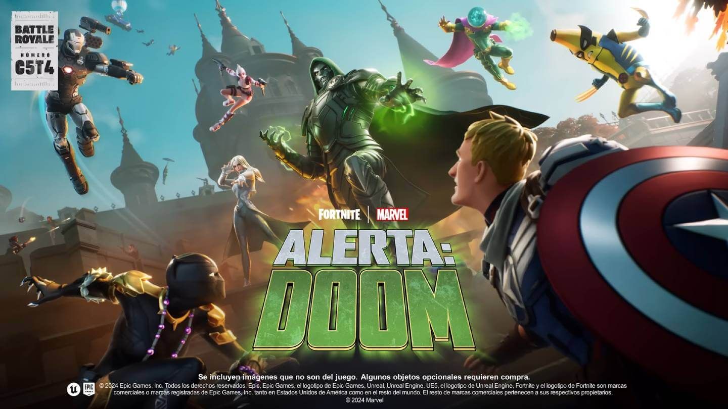  Alerta: Doom, el Capítulo 5 - Temporada 4 de Fortnite, en colaboración con Marvel