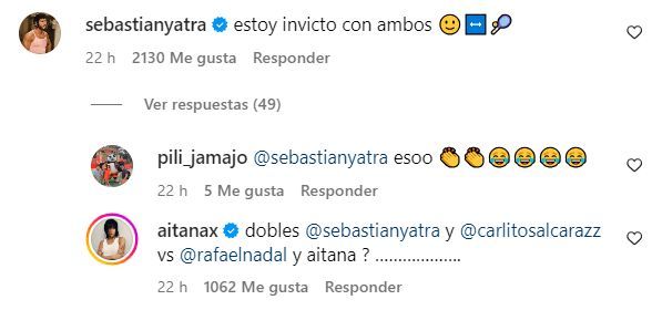  La conversación entre Sebastián Yatra y Aitana