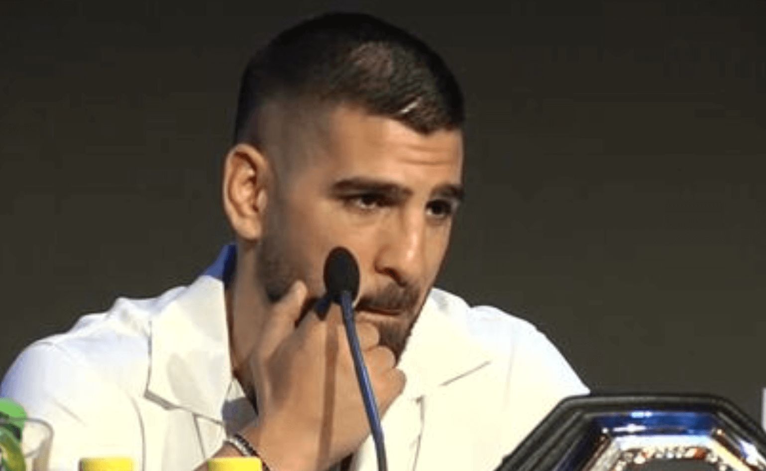  Ilia Topuria, en rueda de prensa