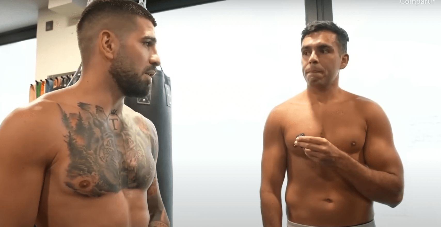 Topuria, con uno de los youtubers