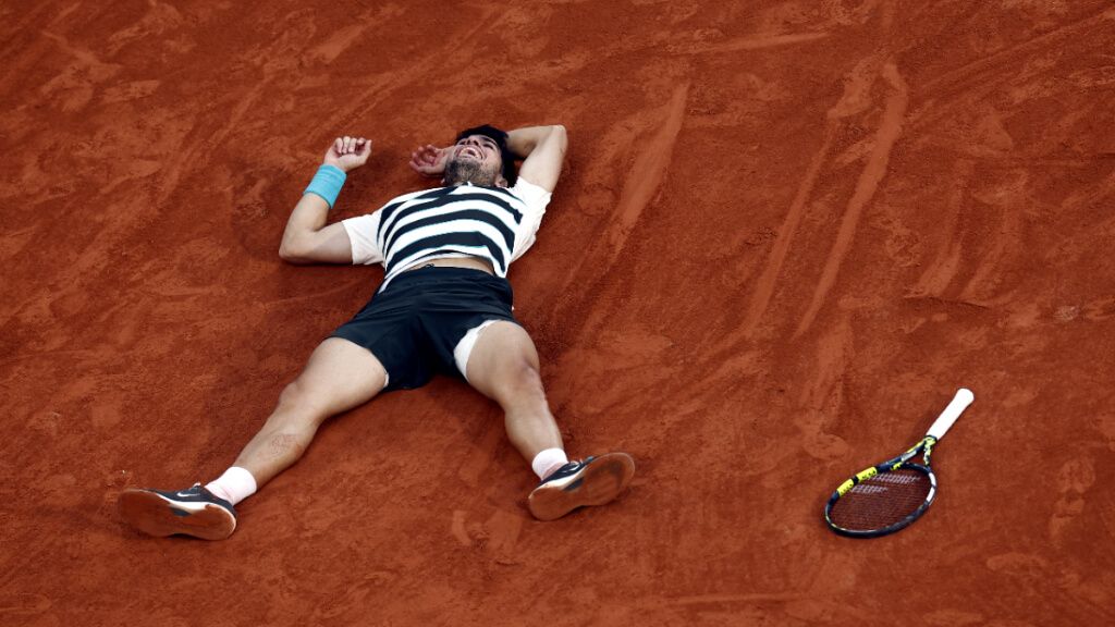  Carlos Alcaraz, en la final de Roland Garros (EFE)