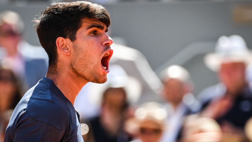 Carlos Alcaraz celebrando un punto ante Zverev (Europa Press)