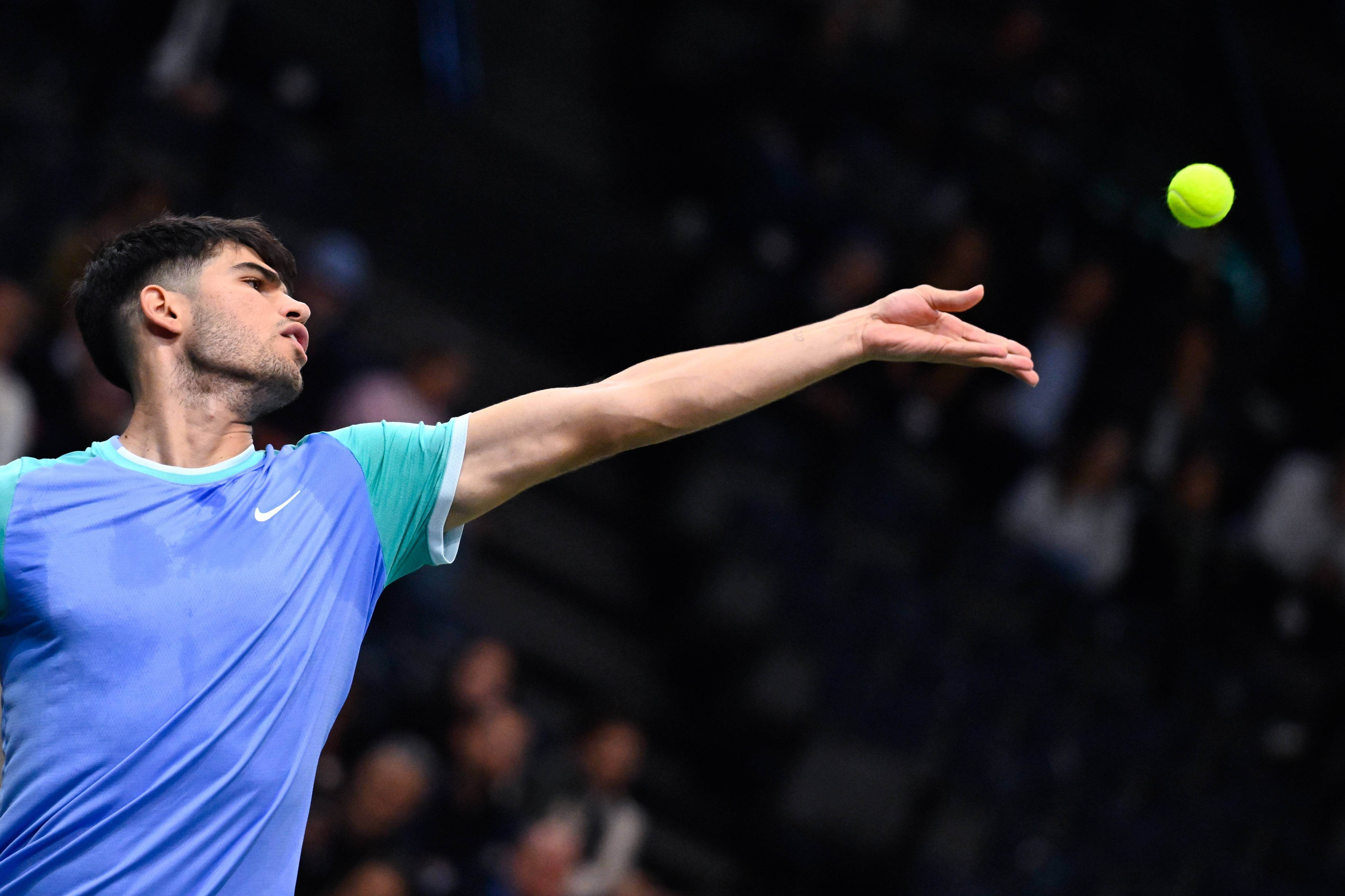 Carlos Alcaraz, en el Maters 1000 de París.