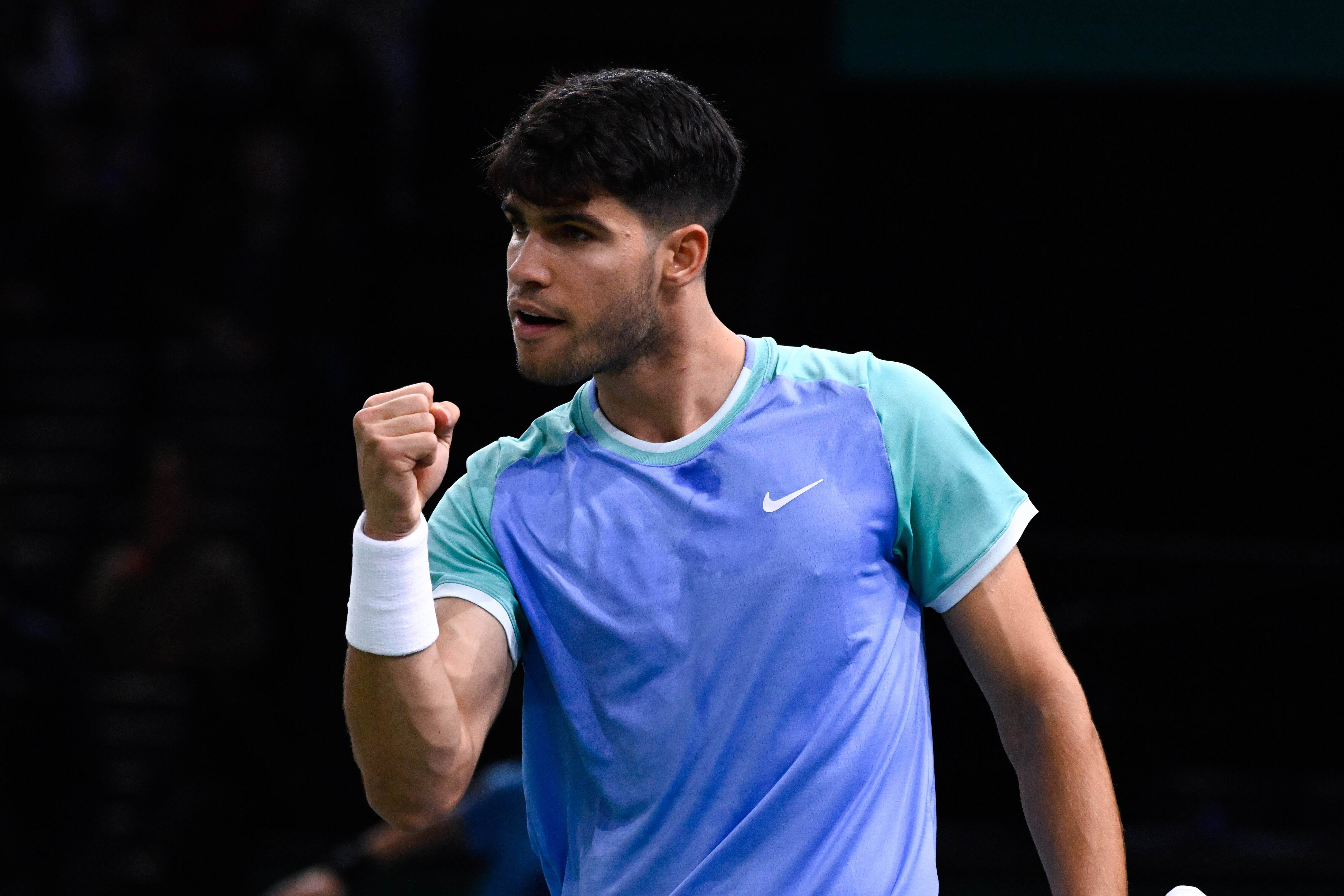  Carlos Alcaraz, en el Maters 1000 de París.