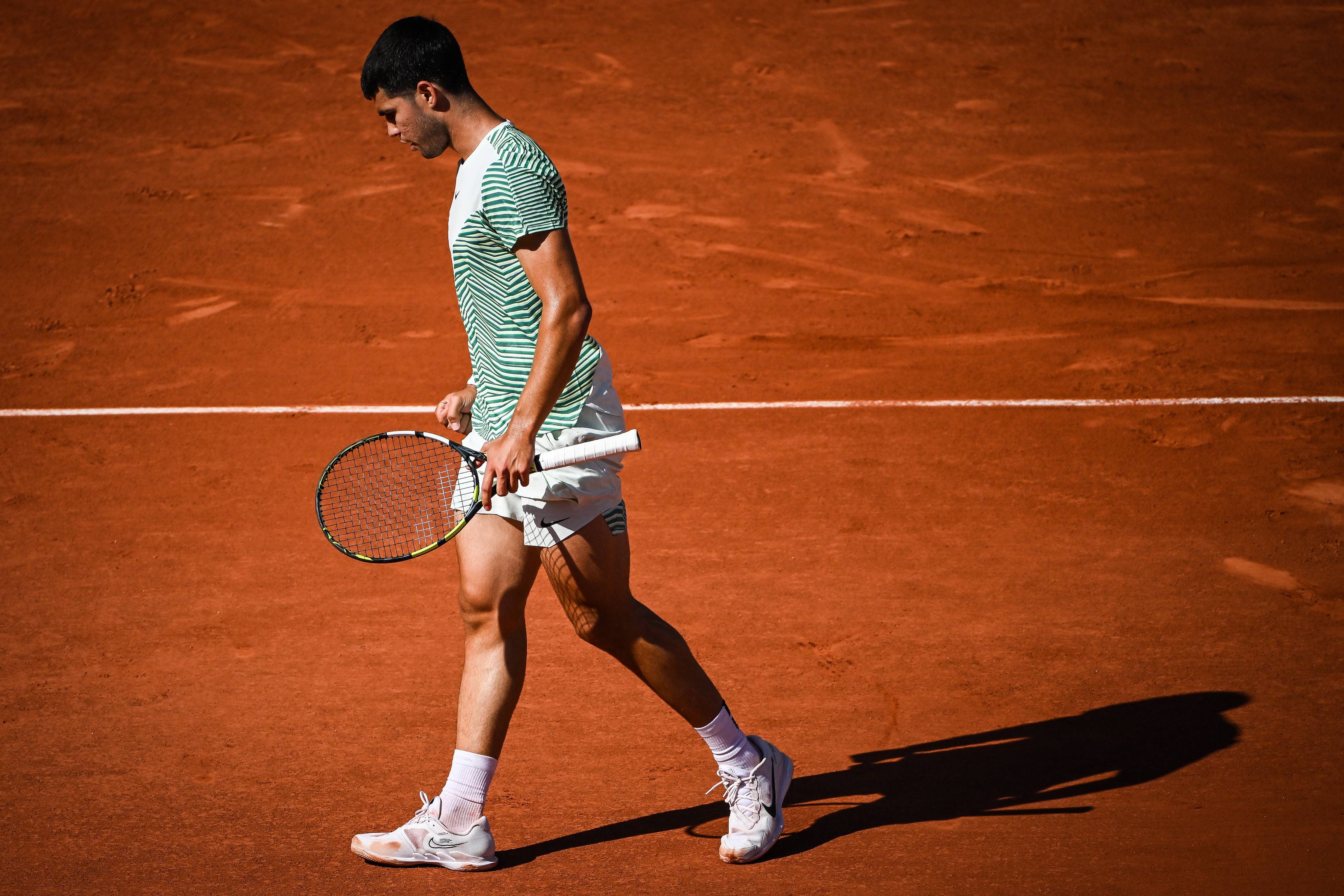 Carlos Alcaraz, en Roland Garros.