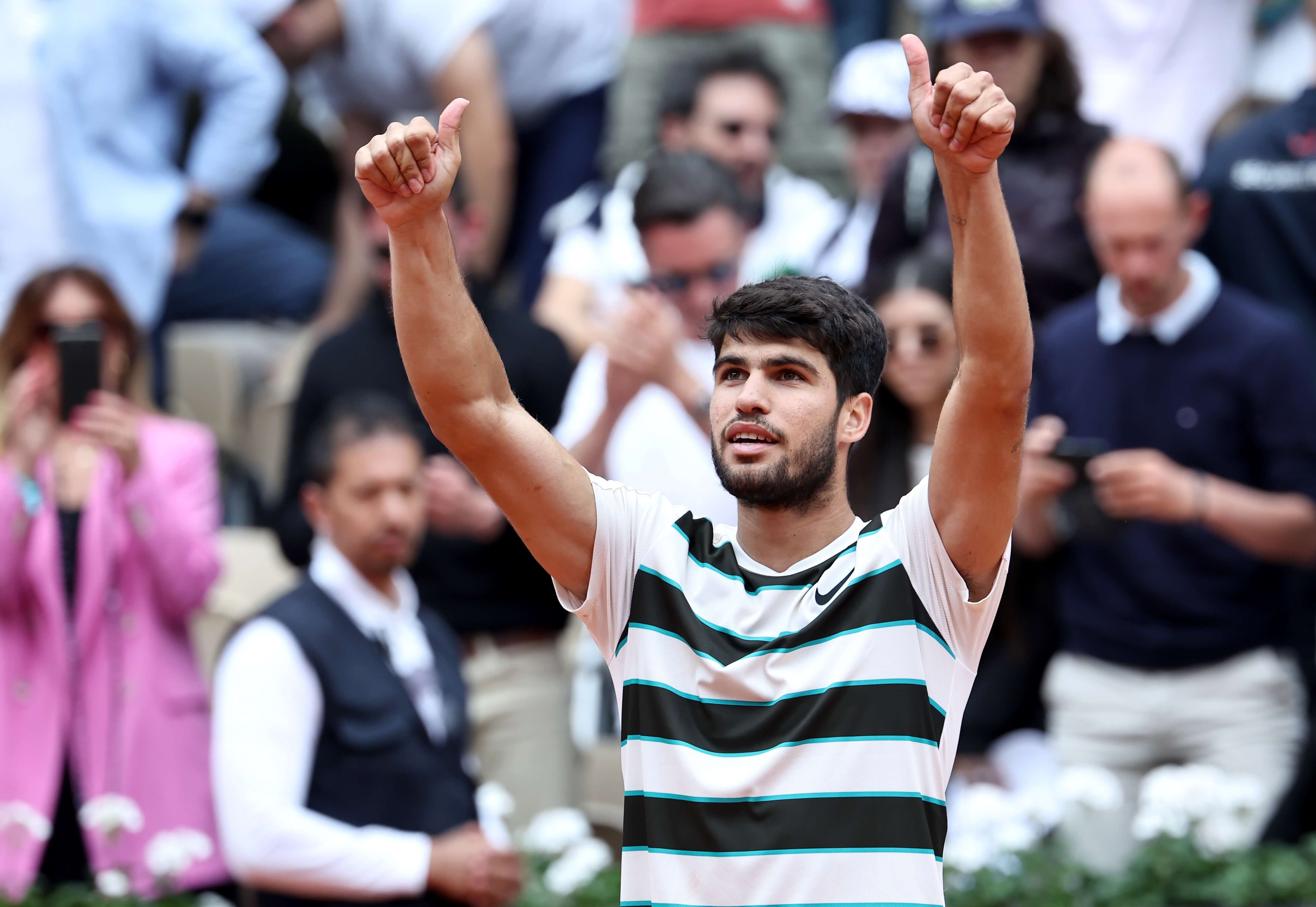  Carlos Alcaraz, en Roland Garros.