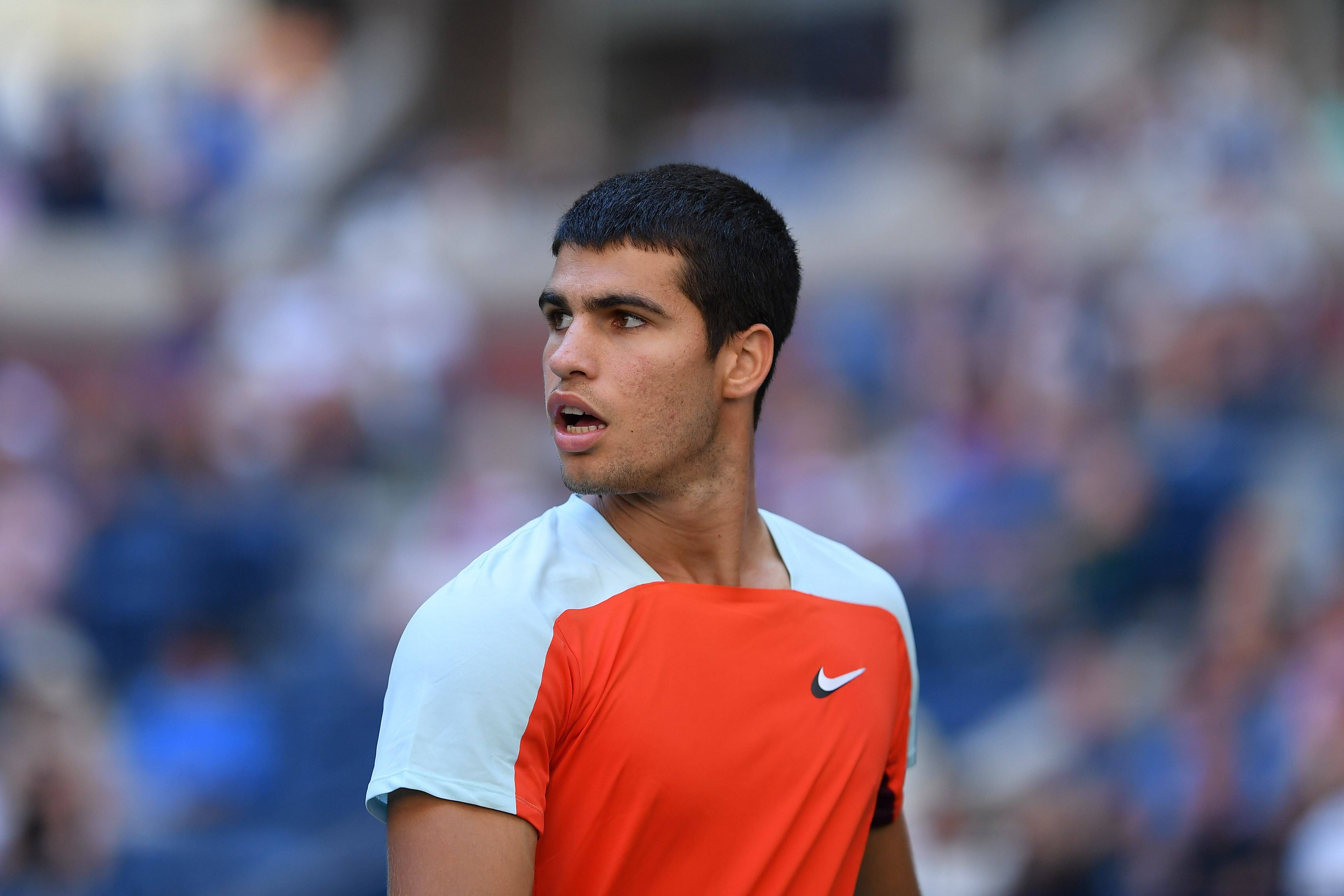 Carlos Alcaraz, durante el US Open 2022.