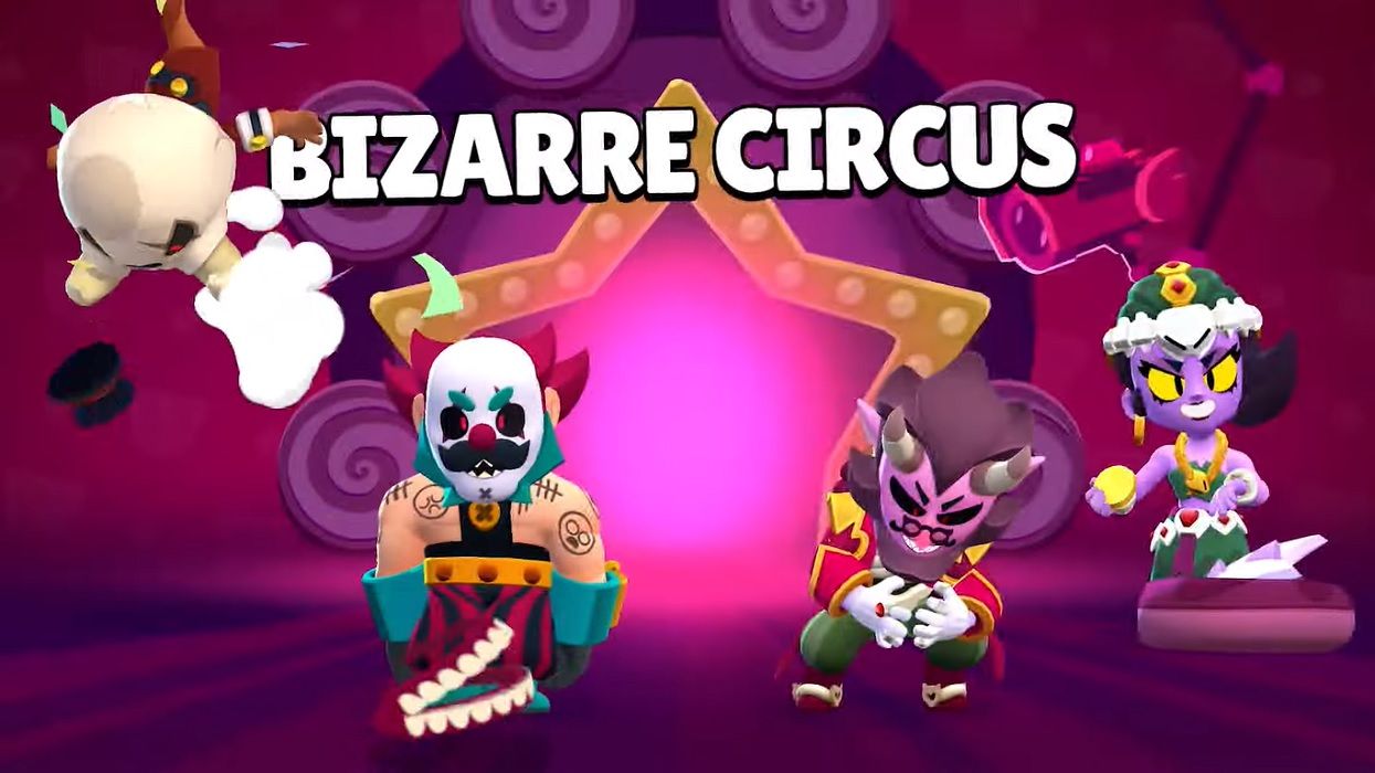  Las cuatro skins del Circo Bizarro de Brawl Stars.