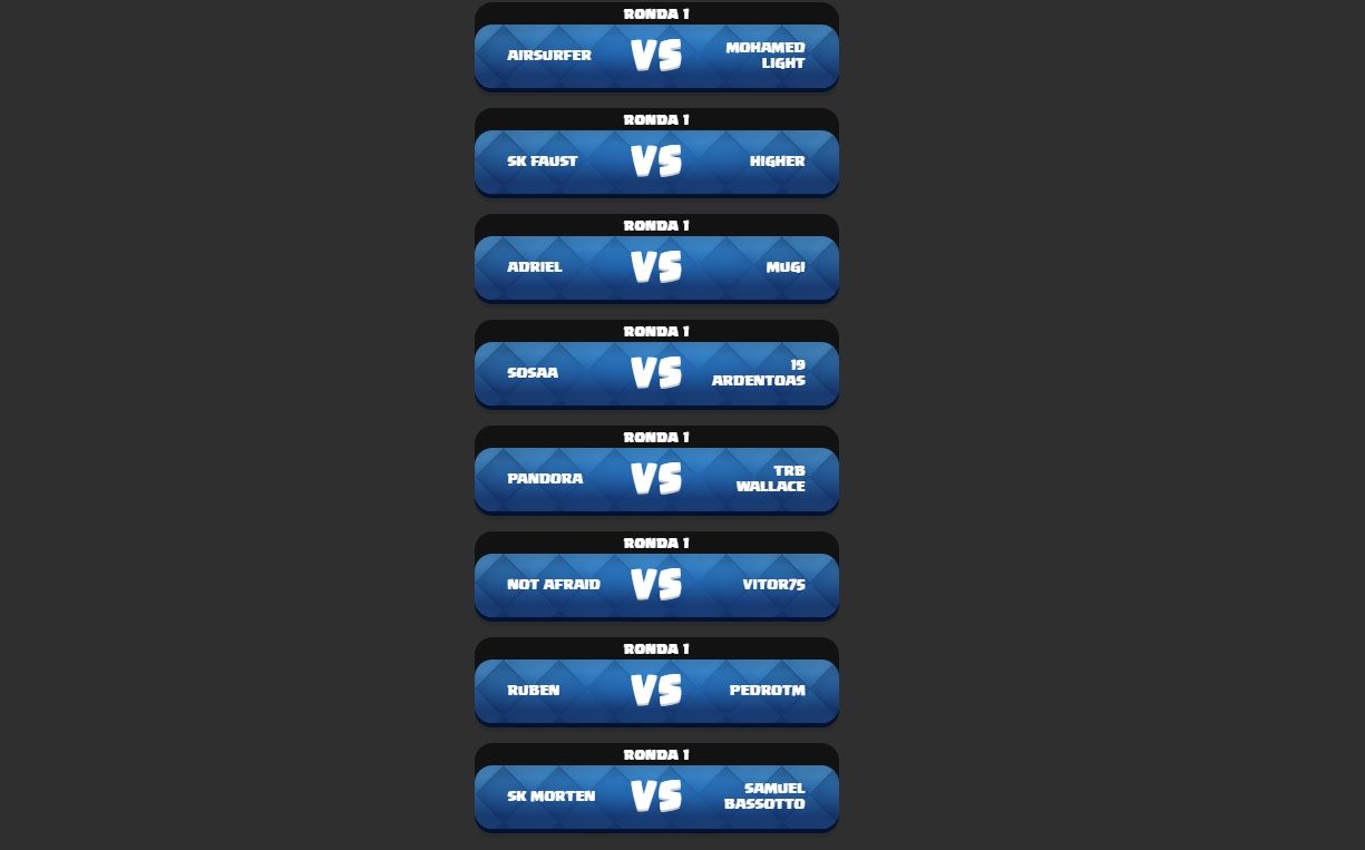 Los partidos del día 1 de la CRL 2023 de Clash Royale.