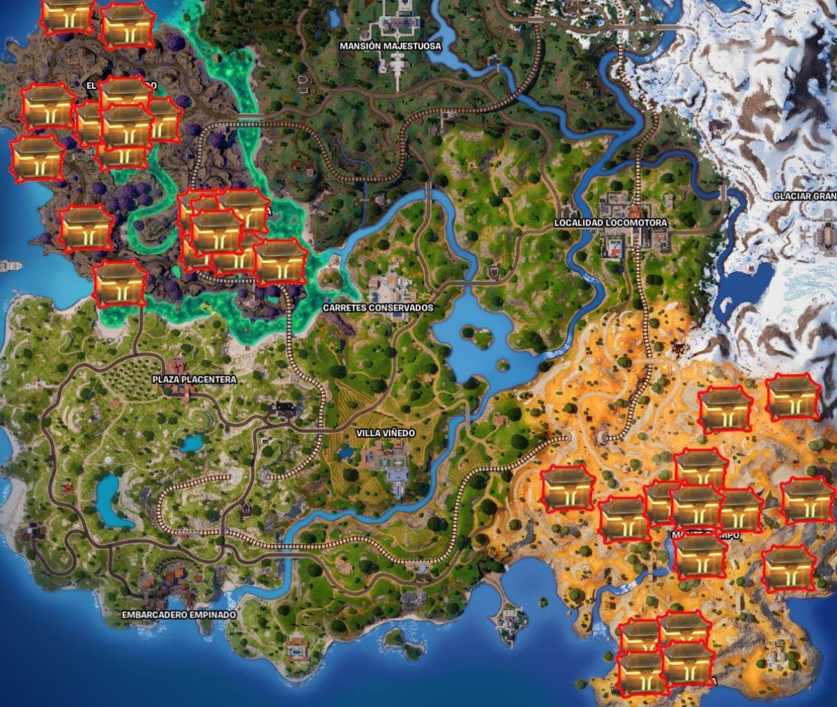  La ubicación de los cofres del Inframundo y del Olimpo en Fortnite